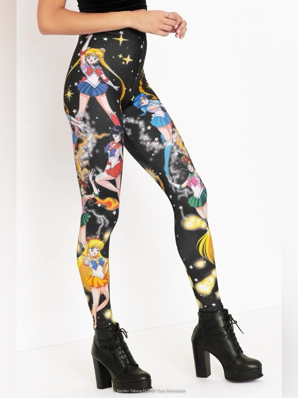 BlackMilk Black Sailor Moon Galaxy Print Leggings Medium